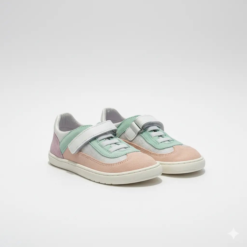 Blanditos Berlin Combi multicolor, sabata barefoot infantil amb velcro, puntera ampla i sola flexible zero drop.