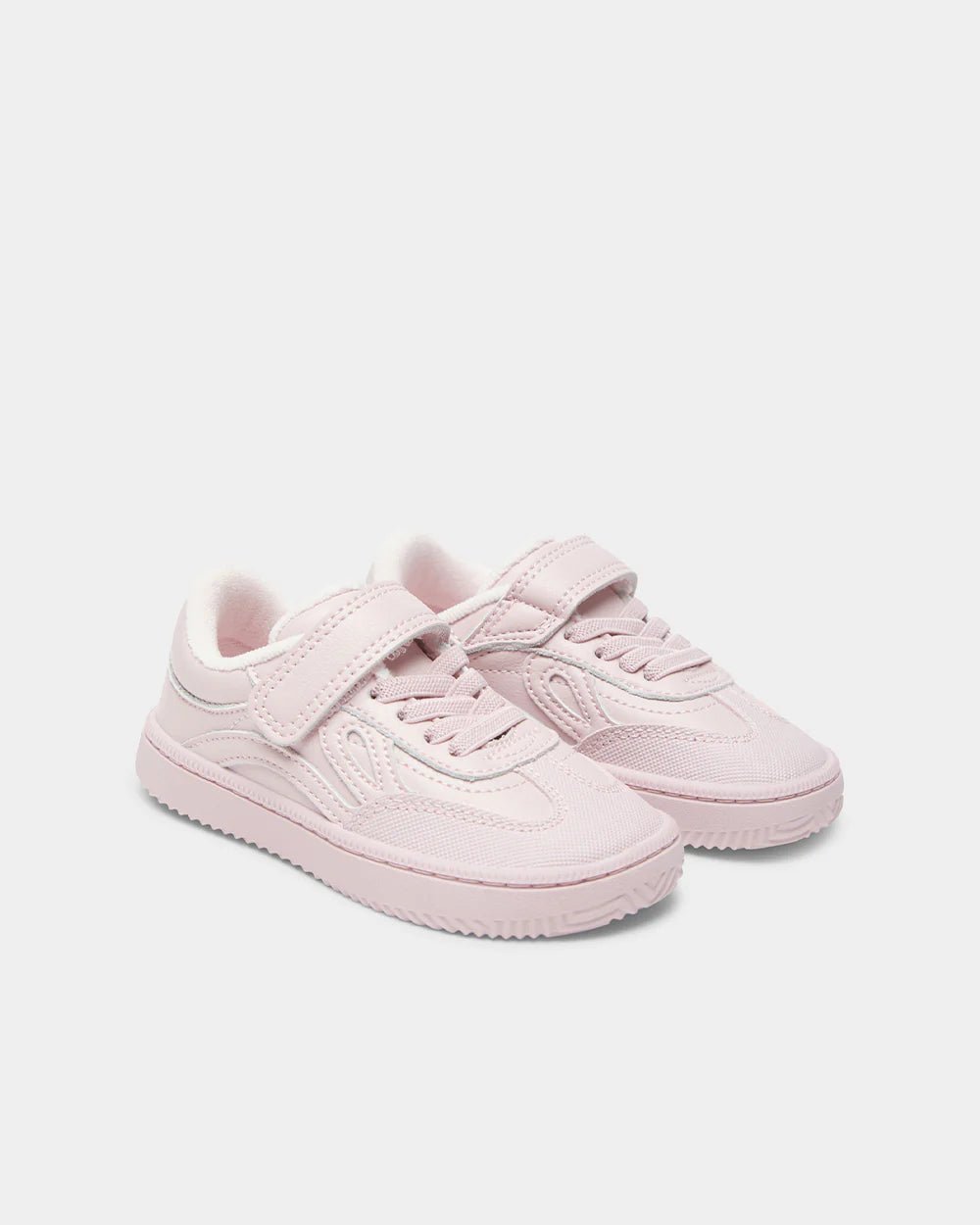 Lejan One Kids Weekdays Pink, sabata barefoot infantil rosa amb velcro i sola flexible per a ús diari.