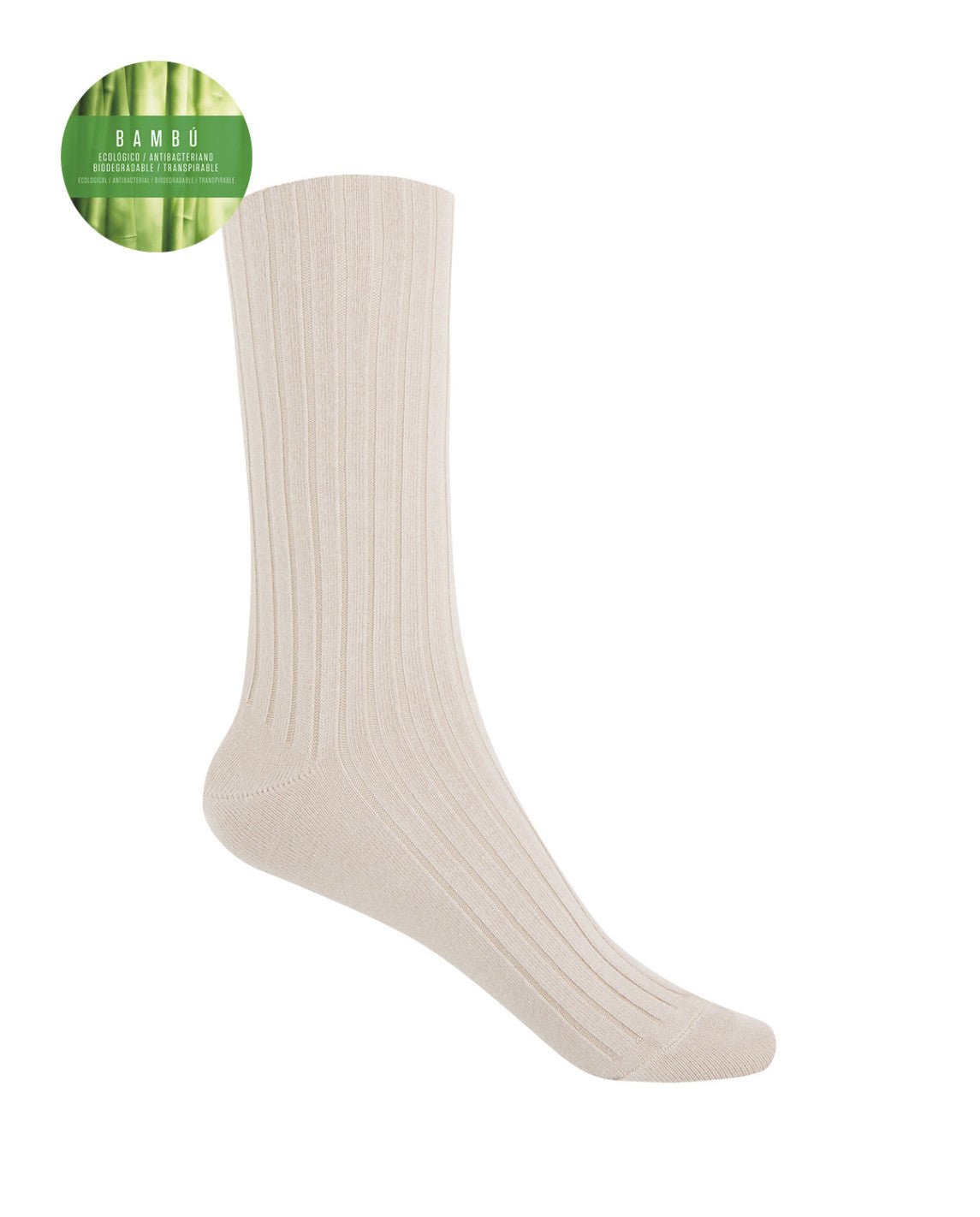 Punto Blanco Calcetins de bambú amb canalé (36 - 40) - Sapiens Barefoot