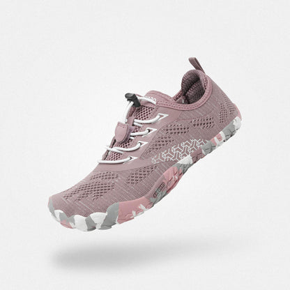 Saguaro Smart II Malva, sabatilla barefoot lleugera amb sola flexible, puntera ampla i teixit knit transpirable.