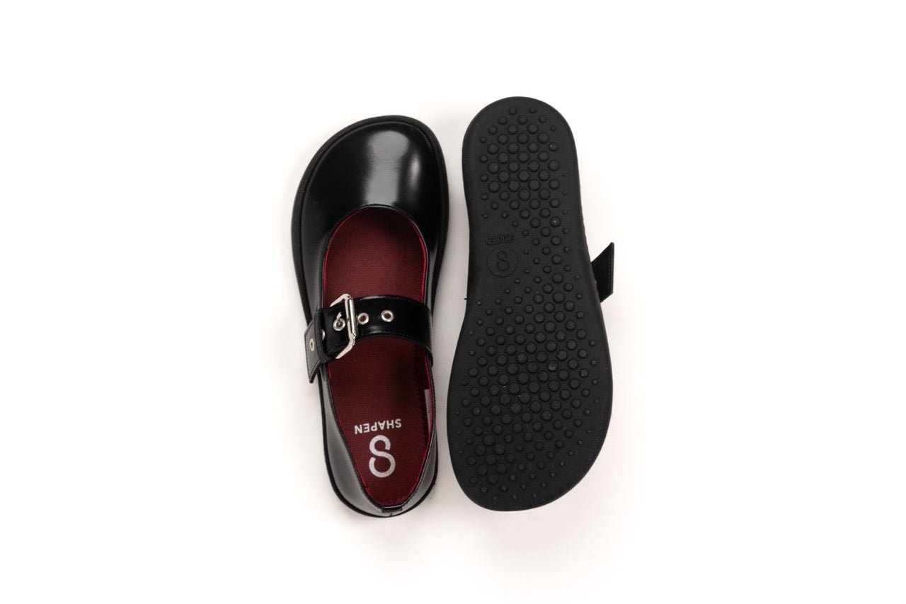 Shapen Mary Jane Coco Black - Sapiens Barefoot