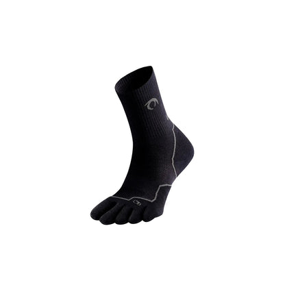 Lurbel Tierra TOE Four, mitjó tècnic negre amb separació de dits per senderisme i trekking.