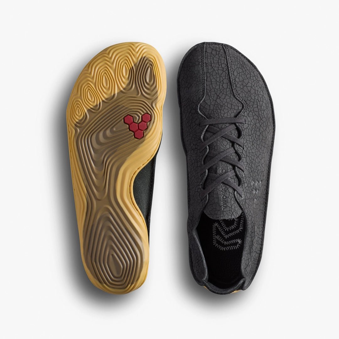 Vivobarefoot Sensus II Grounding M Obsidian Cracked Leather - Sapiens Barefoot